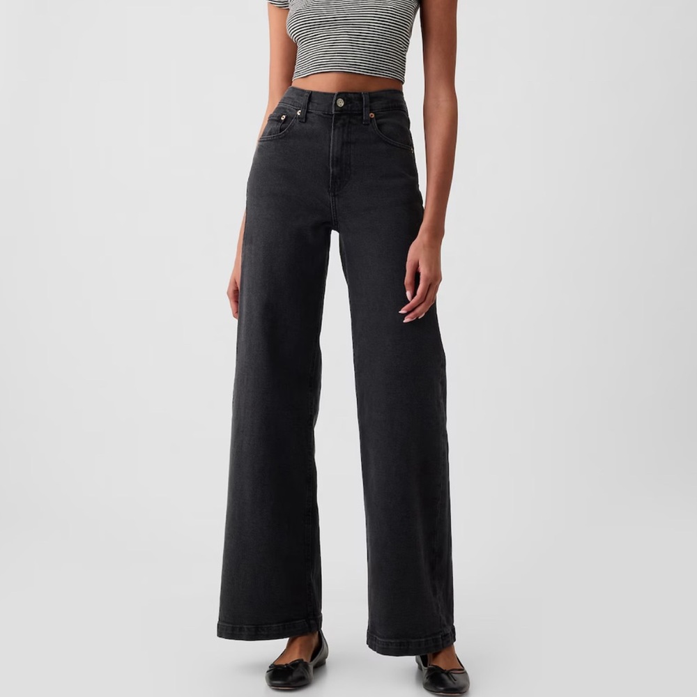 GAP High Rise Stride Wide-Leg Jeans